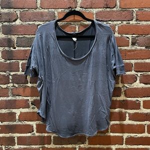 Free People Gray T-shirt Size XS